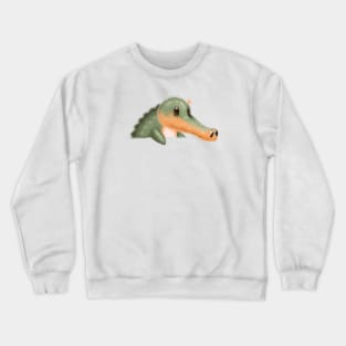 Cute Alligator Drawing Crewneck Sweatshirt